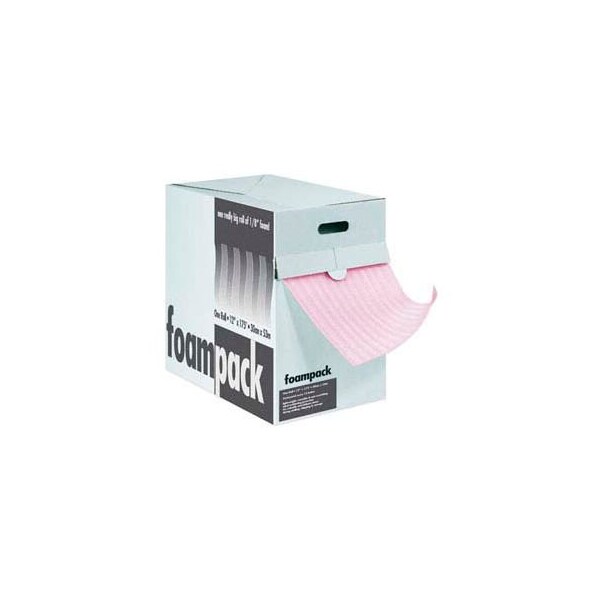 The Packaging Wholesalers Air Foam Anti Static Dispenser Pack, 24"W x 175'L x 1/8" Thick, Pink CFD1824AS - main